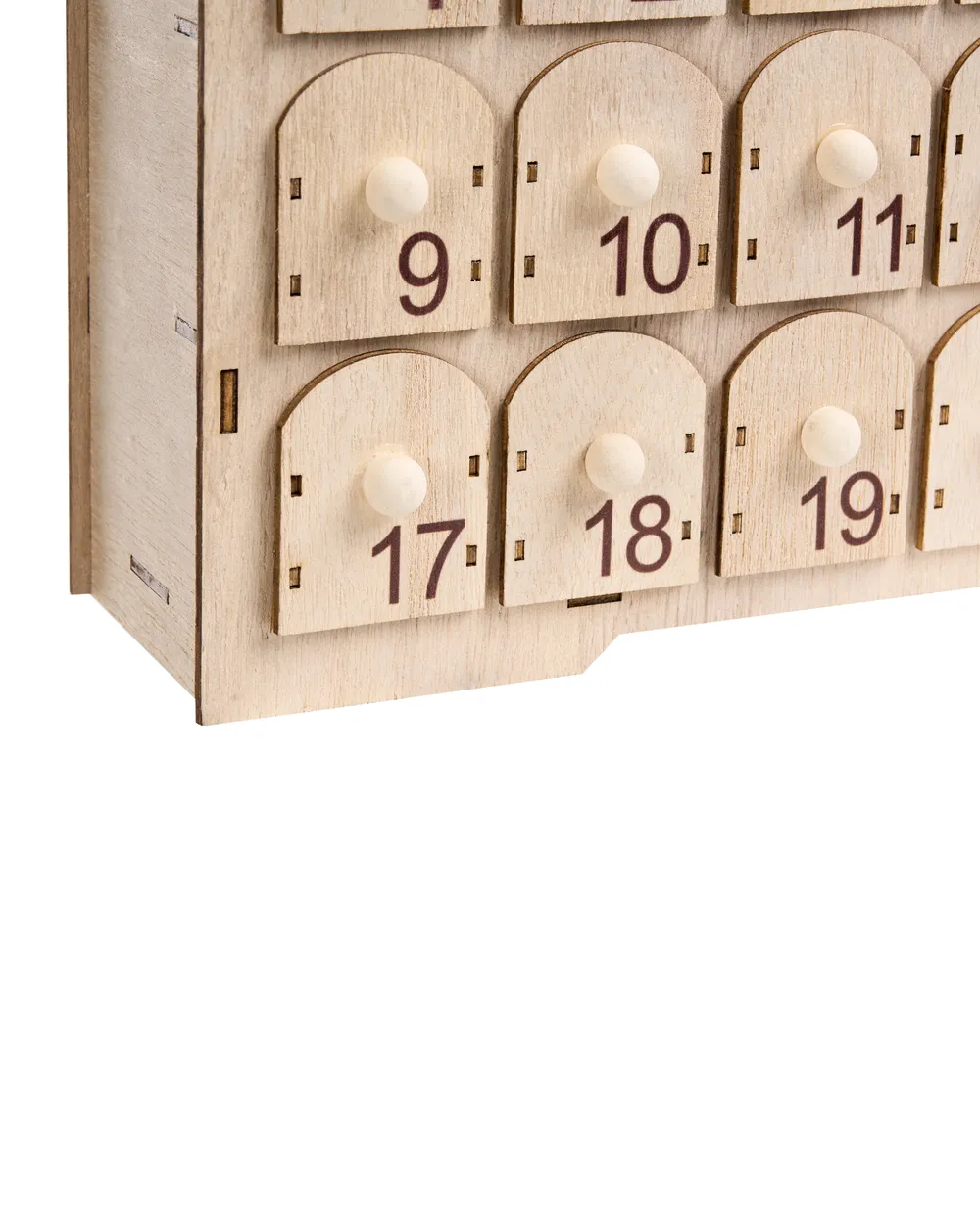 Julpynt LED HELIN 33 cm Adventskalender Ljusbrun_1017325