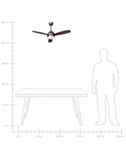 Takfläkt med lampa MANSALA med fjärrkontroll LED Mörkbrun_1032179