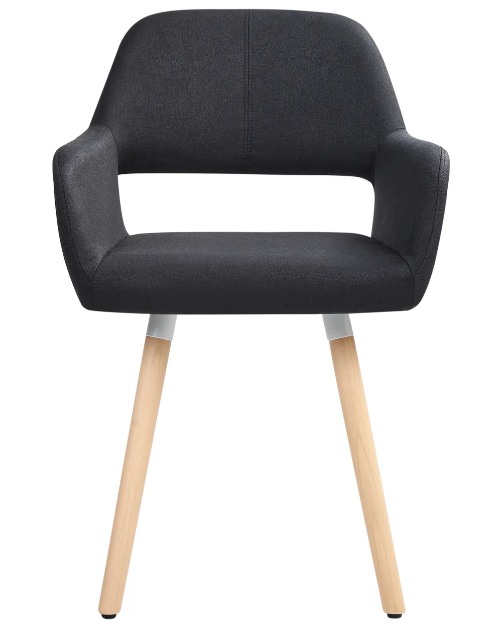 Set of 2 Dining Chairs CHICAGO Fabric Black_696162