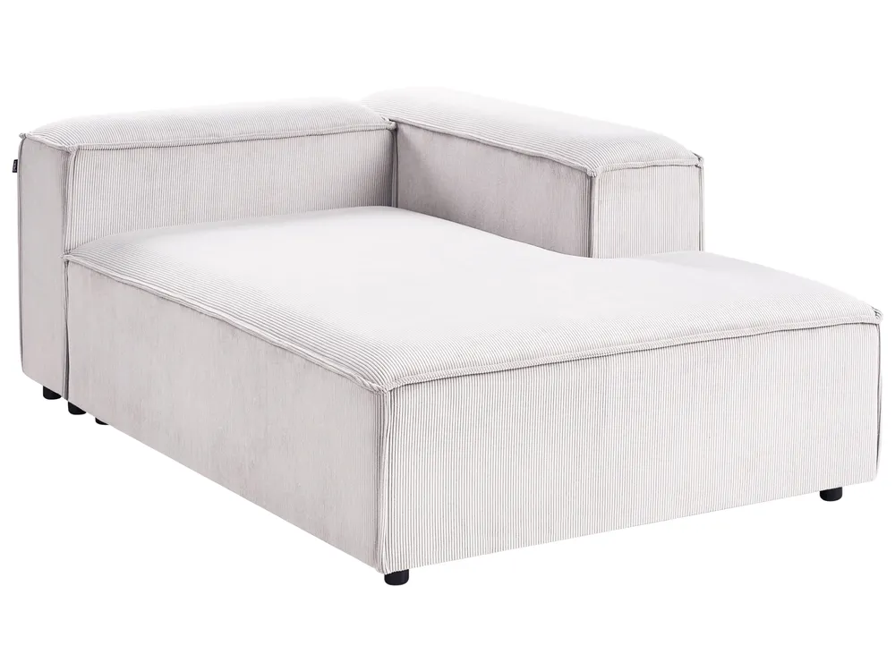 Modular Corner Sofa 4 Seater ARDAL Corduroy Off-White Left Hand_1008111
