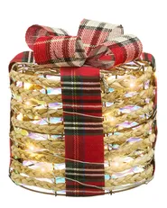 Joulukoristesetti 3 kpl LED-valo VEJLEN 20/25/30 cm Joululahja Beige_1025492