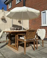 Garden Dining Set 4 Seater BARATTI Acacia Wood Brown_931799