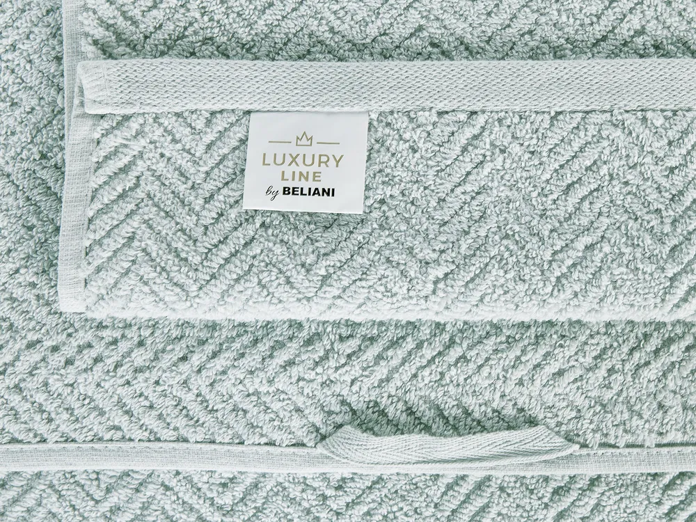 Set of 2 Towels MITIARO Terry Cotton Mint Green_841679
