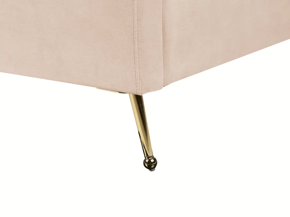 Sänky sametti MIRIBEL 180 x 200 cm Beige_870665