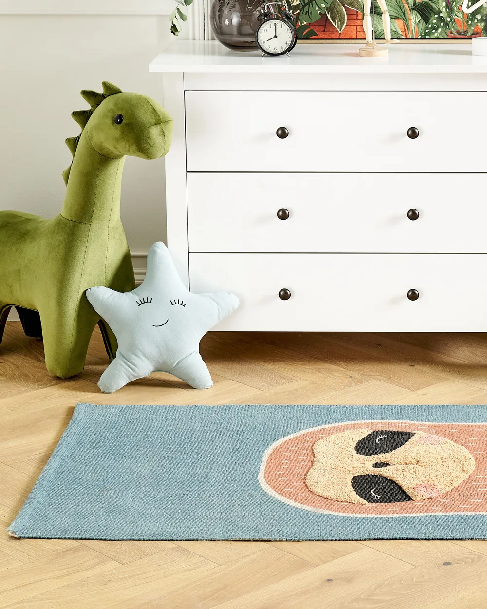 Kids Rug ISAK Blue 80 x 150 cm Cotton
