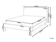 Bed Velvet FLAYAT 140 x 200 cm (EU Double) Yellow_768463