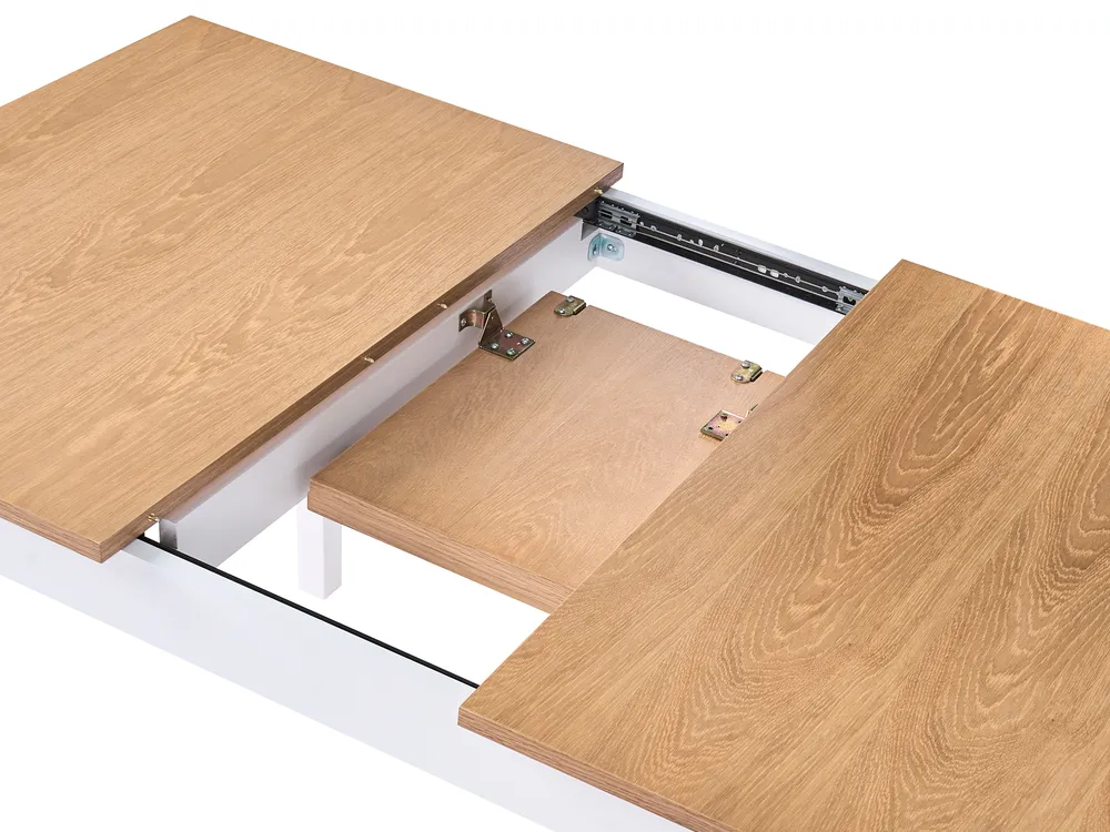 Jatkettava ruokapöytä HOUSTON Vaaleanruskea/valkoinen 120/150 cm 90 cm Mänty_1070983