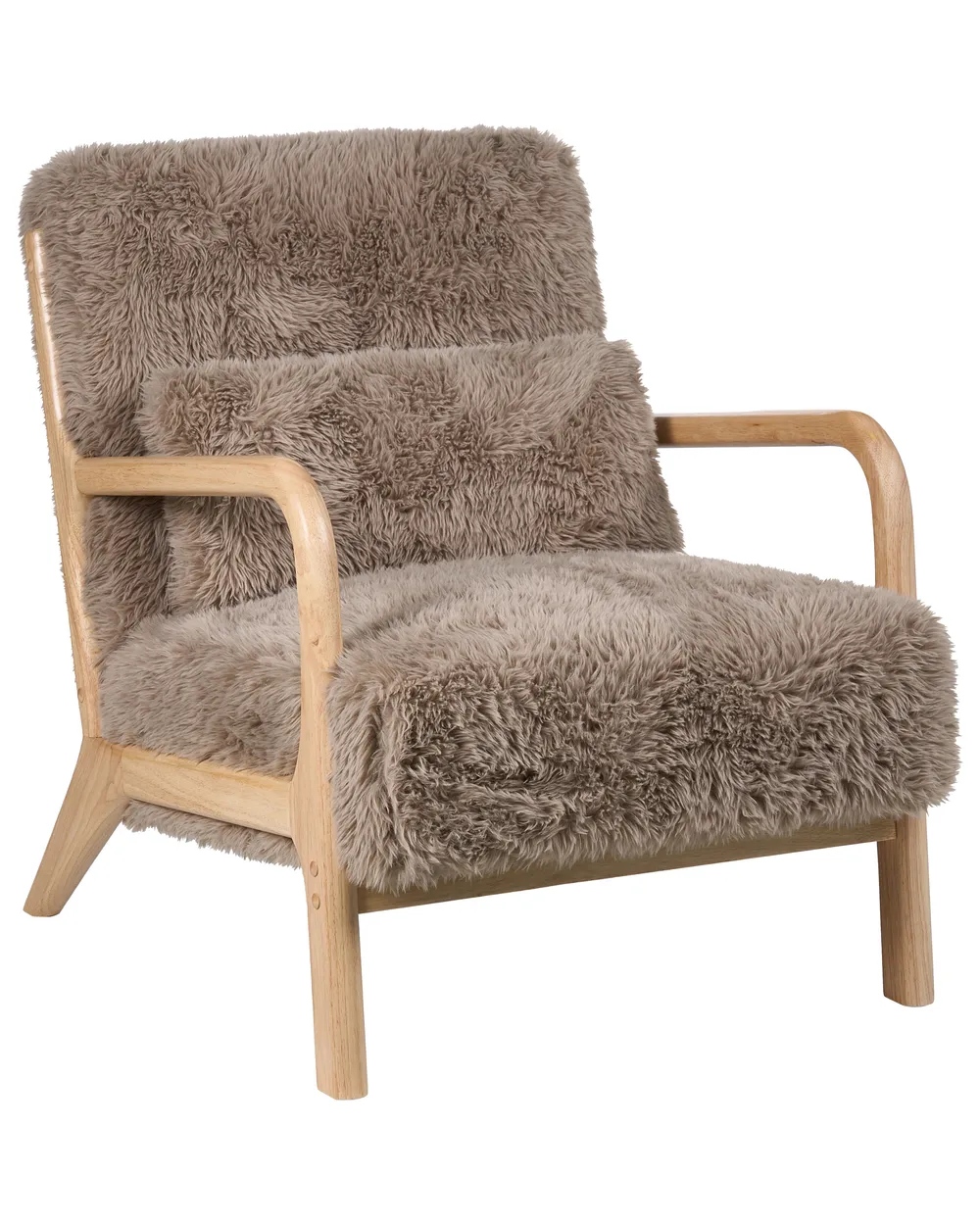 Fåtölj SKOVDE Fuskpäls Taupe_1019270