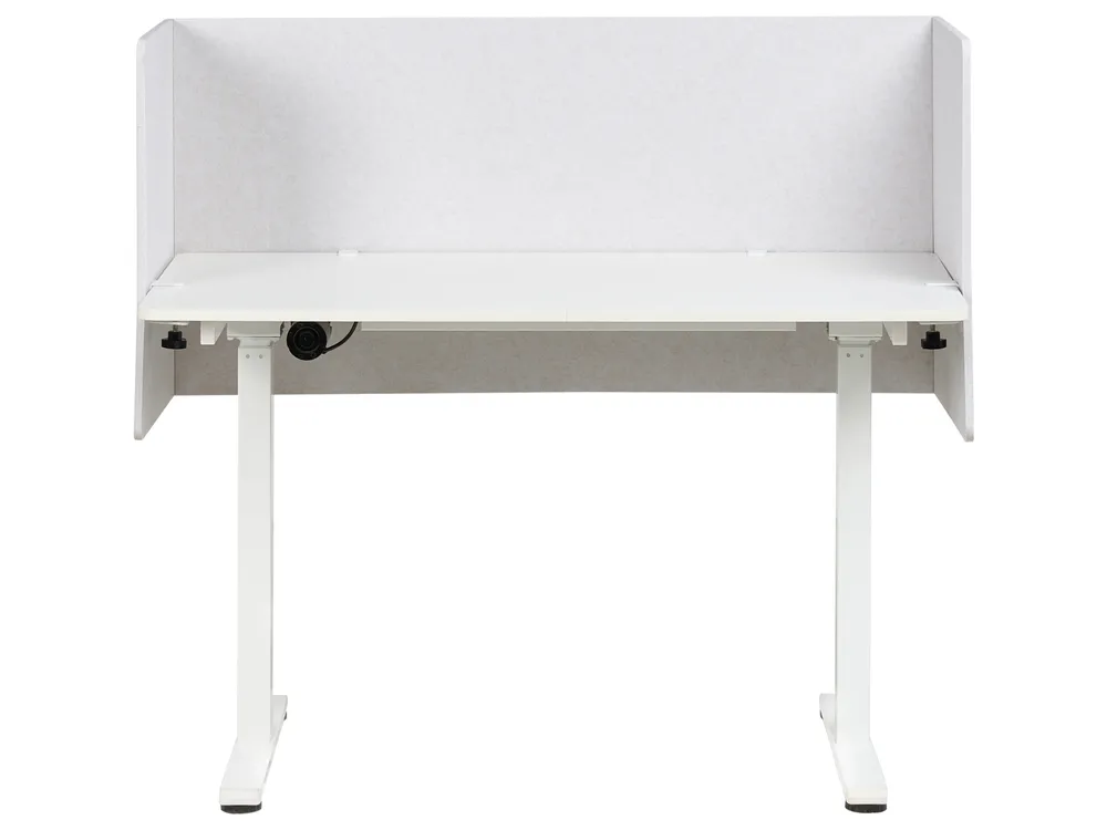 Skiljevägg för skrivbord SOLOA 210 x 61 cm Off-White_1014951