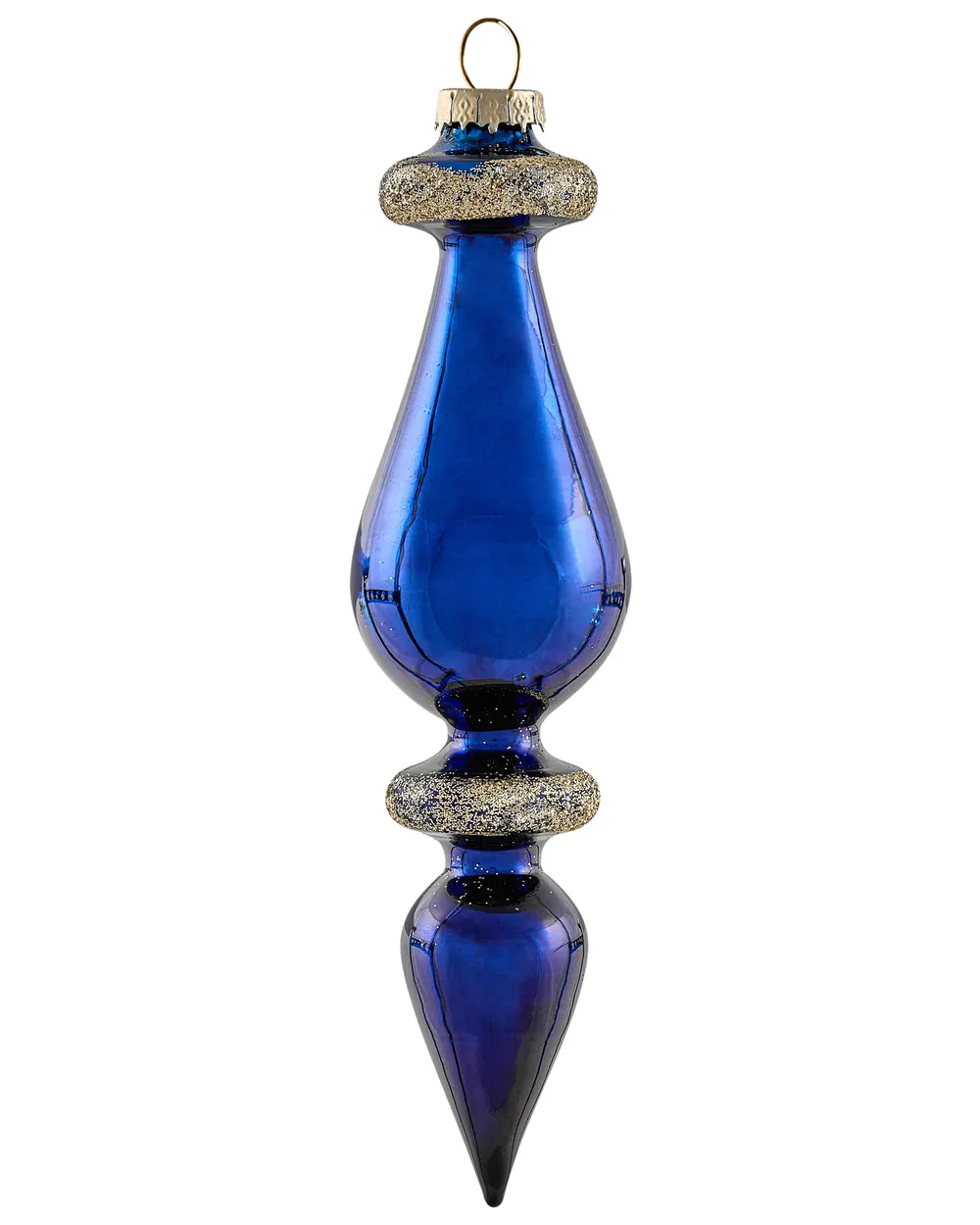 Set med 35 julgranskulor ICEDROP Glas Blå/ guld_1028549