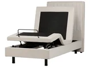 Justerbar säng  DUKE II 90 x 200 cm Ljusbeige_910518
