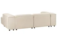 Modular Corner Sofa 2 Seater ARDAL with Ottoman Fabric Beige Left Hand_947807