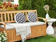 Set of 2 Outdoor Cushions VALSORDA Geometric Pattern 40 x 40 cm Grey_905307