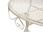 Bistro Table FOLELLI 80 cm 36 cm Metal Light Beige_1002036