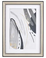 Framed Wall Print HIDMO 30 x 40 cm Abstract Motif Grey_784360
