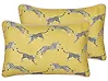 Koristetyynysetti 2 kpl ARALES Puuvilla 30 x 50 cm Keltainen