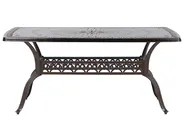 Garden Dining Table LIZZANO 165 cm 102 cm Metal Dark Brown_765536