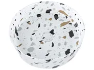 Countertop Basin NULES ⌀ 400 mm Ceramic Terrazzo Effect White Terrazzo_922075