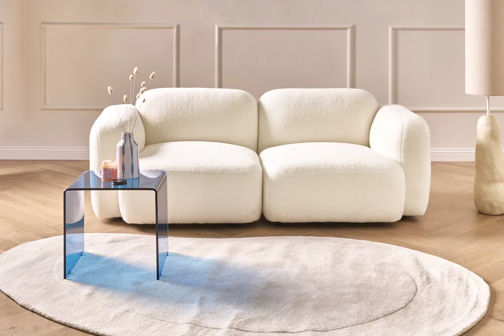 Sofa 3 Seater AFOSS Boucle Off-White