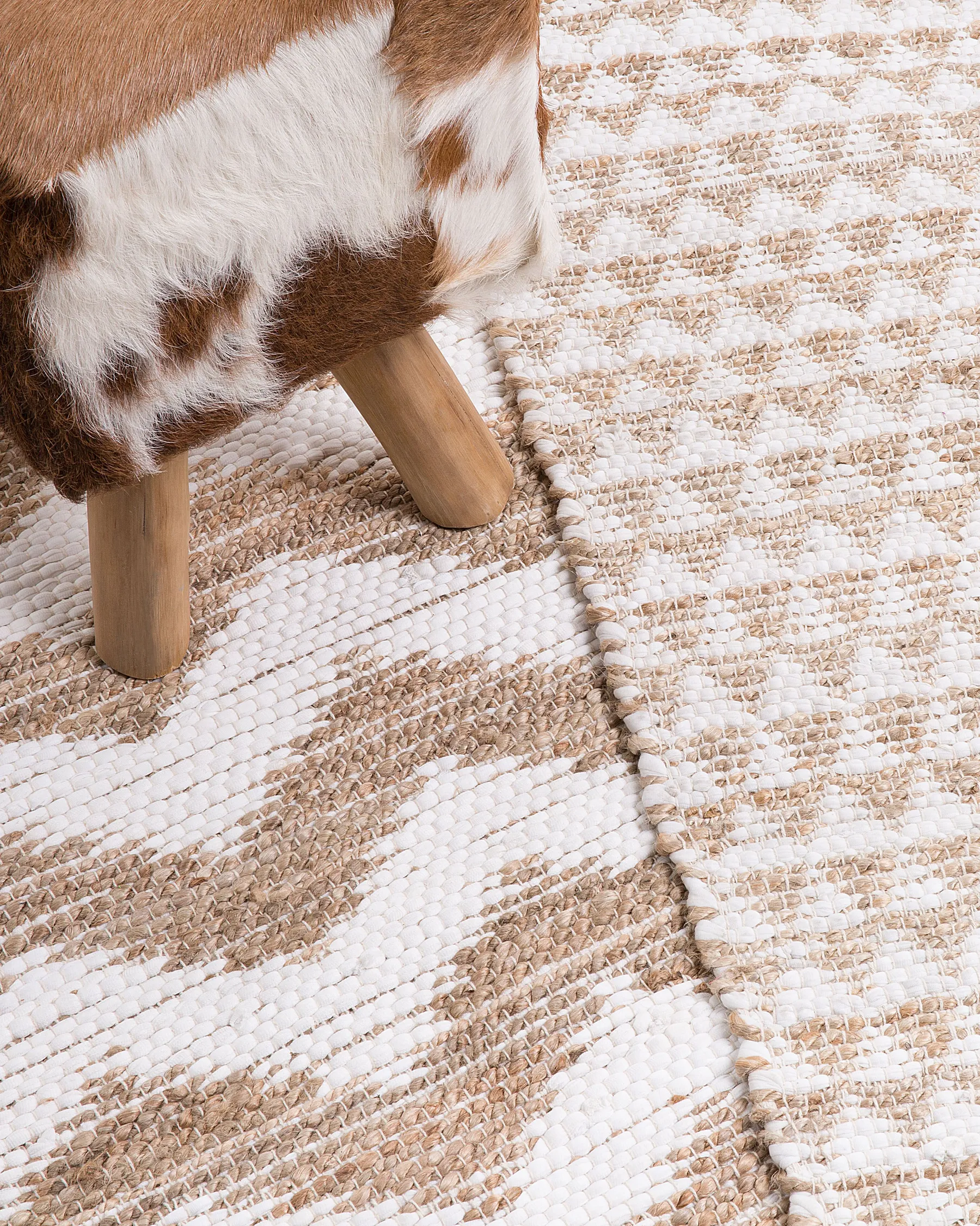 Rug TUNCELI Beige 80 x 150 cm Cotton_513392