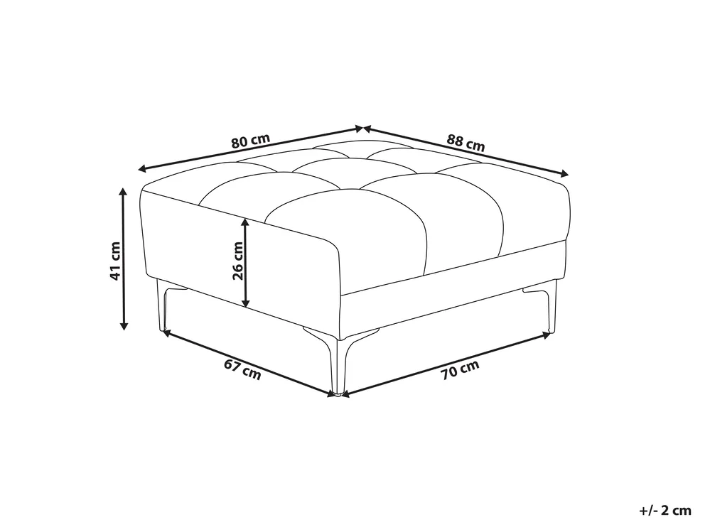 Fotpall ALNES Sammet Ljusröd_952540