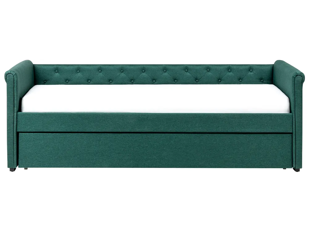 Trundle Bed Fabric LIBOURNE 90 x 200 cm (EU Single) Dark Green_729672
