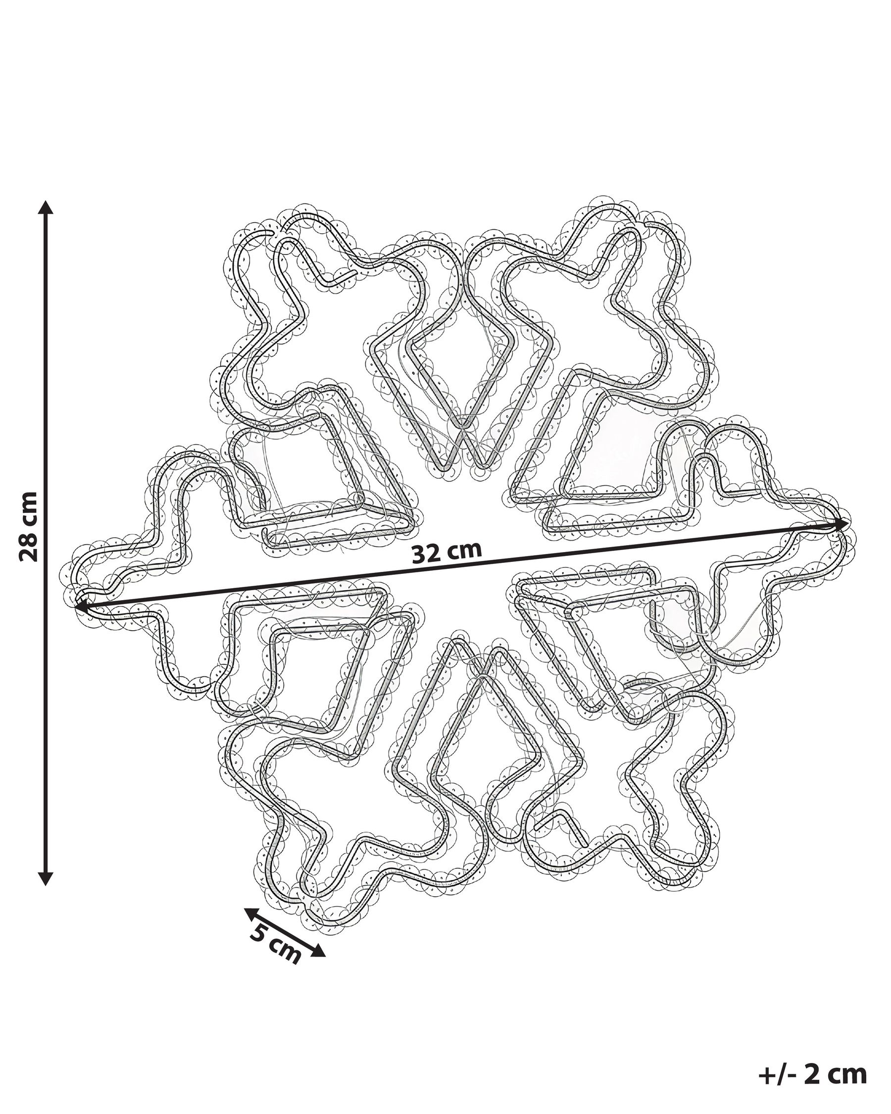 Outdoor Decoration LED SILVERAN 28 cm Snowflake White_1020643