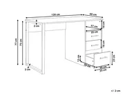 Home Office Desk ZERLAY 120 cm 60 cm White_1067919