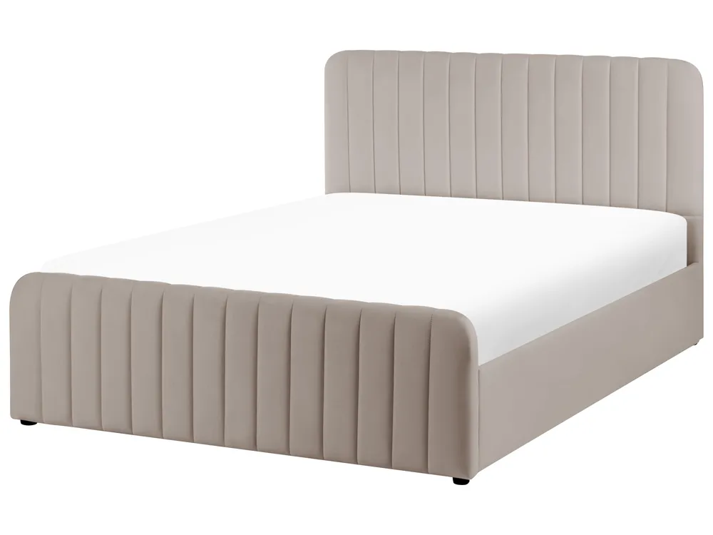 Ottoman Bed LUNAN Taupe 140 x 200 cm (EU Double)_1051516