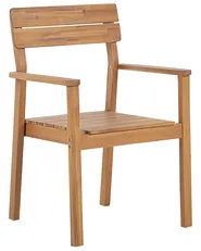 Set of 4 Garden Chairs FORNELLI Acacia Wood Brown_823598