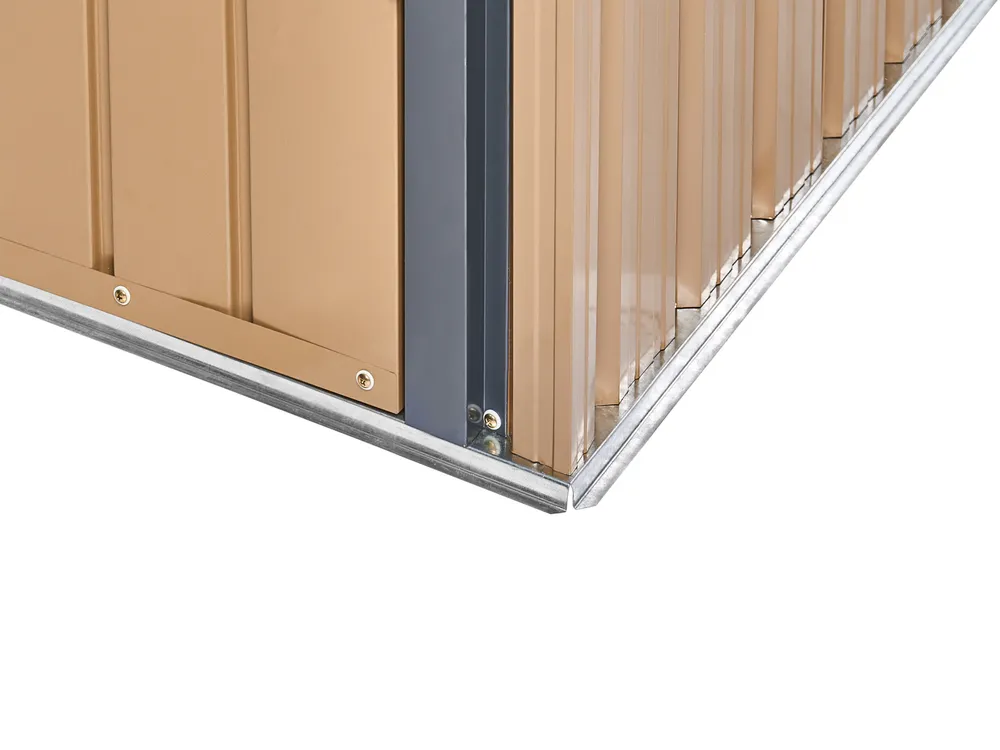 Trädgårdsskjul NOCCIANO 313 cm 220 cm Metall Brun_1020018