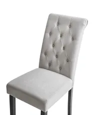 Set of 2 Dining Chairs VELVA Fabric Grey_781859