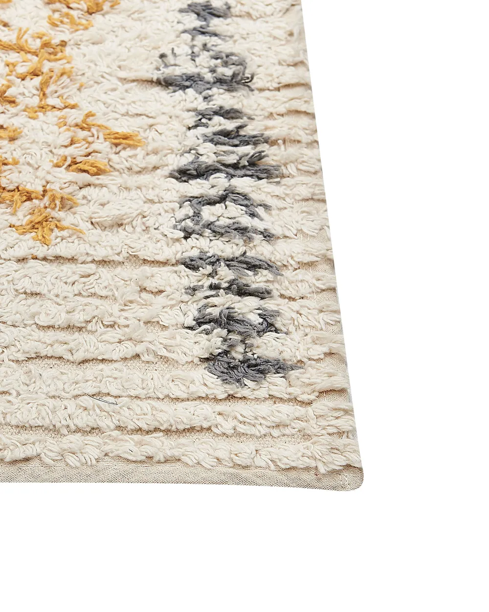 Rug KADAPA Beige 80 x 150 cm Cotton_839193
