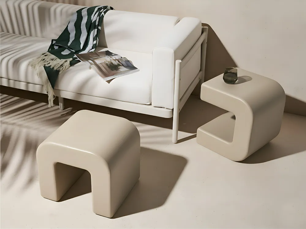 Sivupöytäsetti 2 kpl MOZIA Oliivinvihreä Beige_1044269