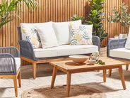 Set of 2 Outdoor Cushions TEGEA Plant Pattern 45 x 45 cm Multicolour_818604
