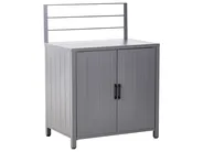 4 Piece Outdoor Kitchen Set with Sink VIGGIANO Grey Metal_981028
