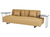 Sofa 3 Seater SOKNA with Tables Fabric Yellow