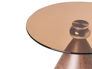 Side Table CORELLA Tempered Glass Brown_1006706