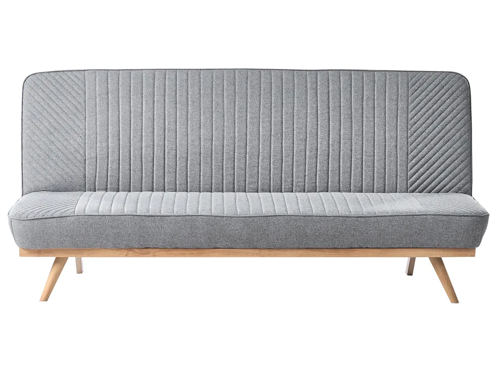 Sofa Bed 2 Seater KALFAFEL Fabric Grey