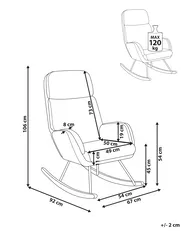 Keinutuoli KVELIA kangas Ruskeanharmaa_972648