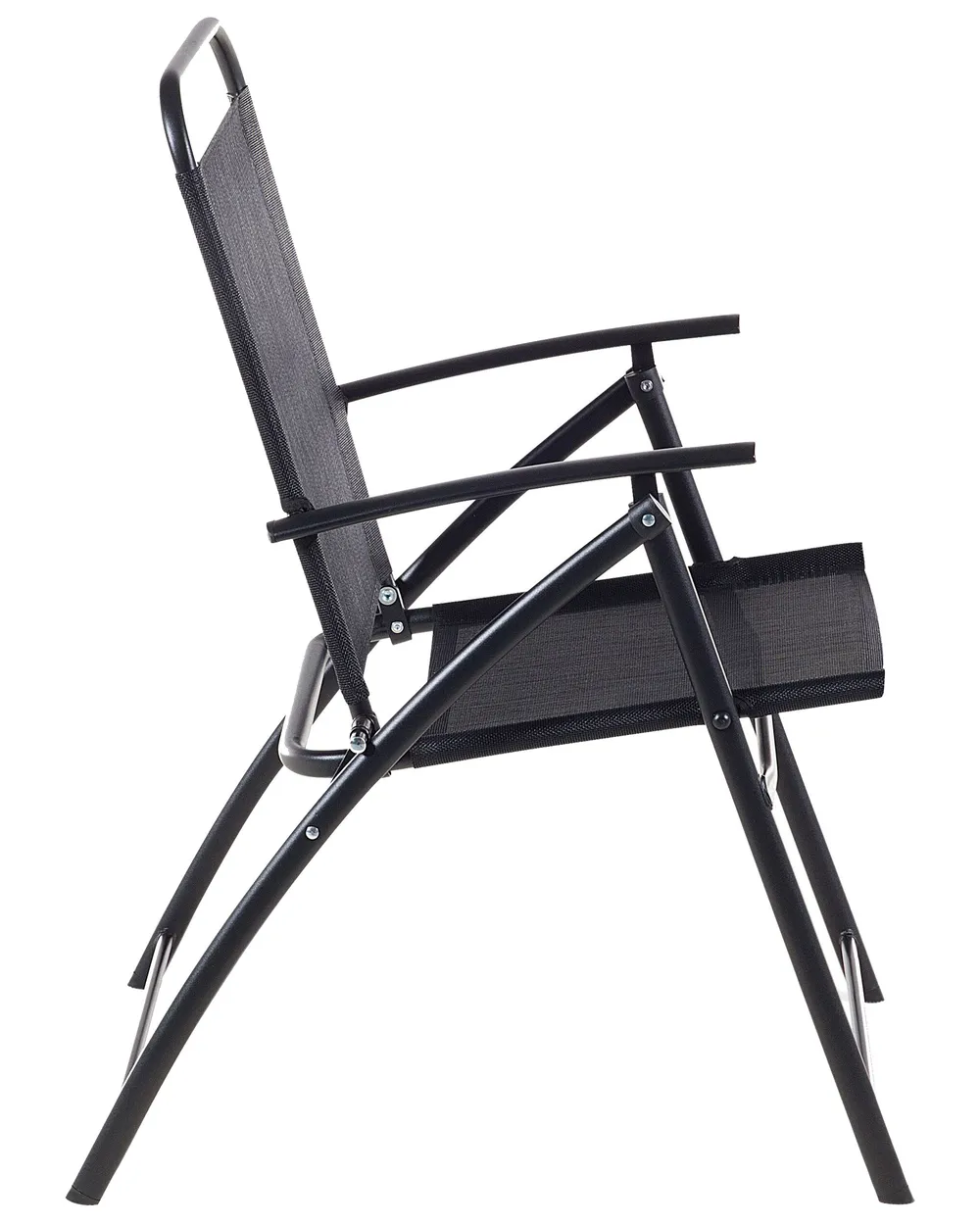 Set of 4 Garden Chairs LIVO Metal Black_700975