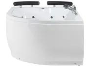 Kulmaporeamme LED-valolla PARADISO 158 x 113 cm Valkoinen Oikea_680856