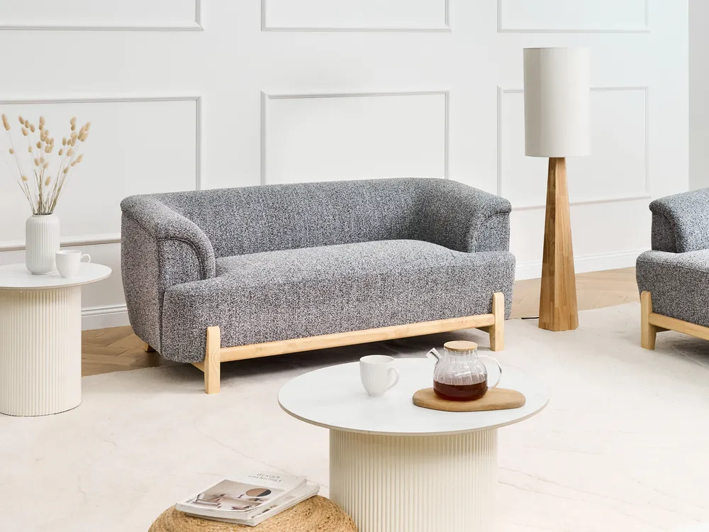 Sofa 2 Seater ALNOR Fabric Dark Grey