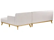 Corner Sofa 3 Seater SIMOS Fabric Light Grey Left Hand_928006
