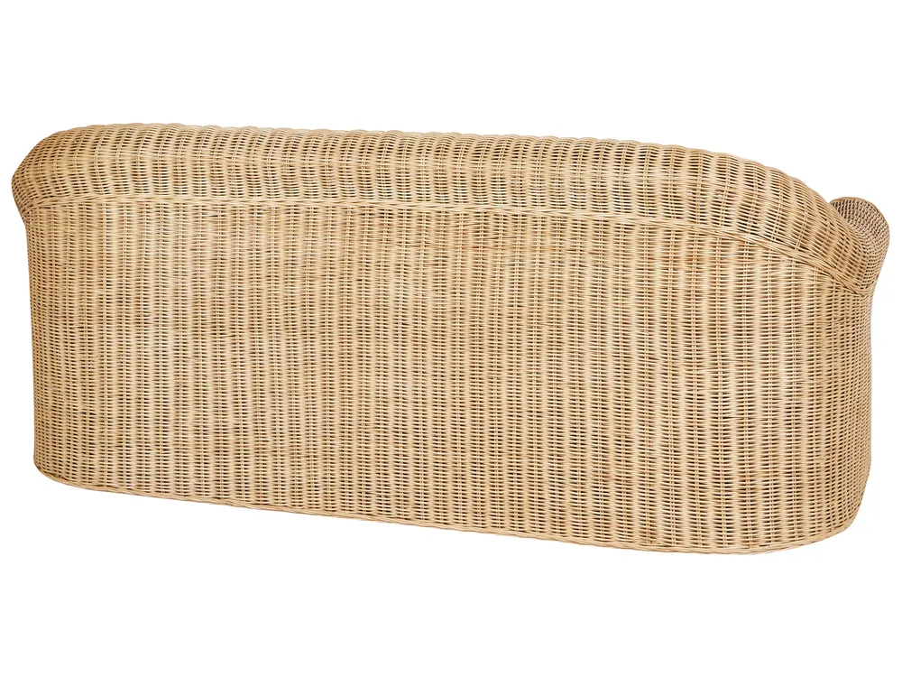 Garden Sofa 3 Seater LIVADEIA Rattan Natural_920128