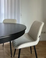 Set of 2 Dining Chairs DUBROVNIK Boucle Light Beige_969604