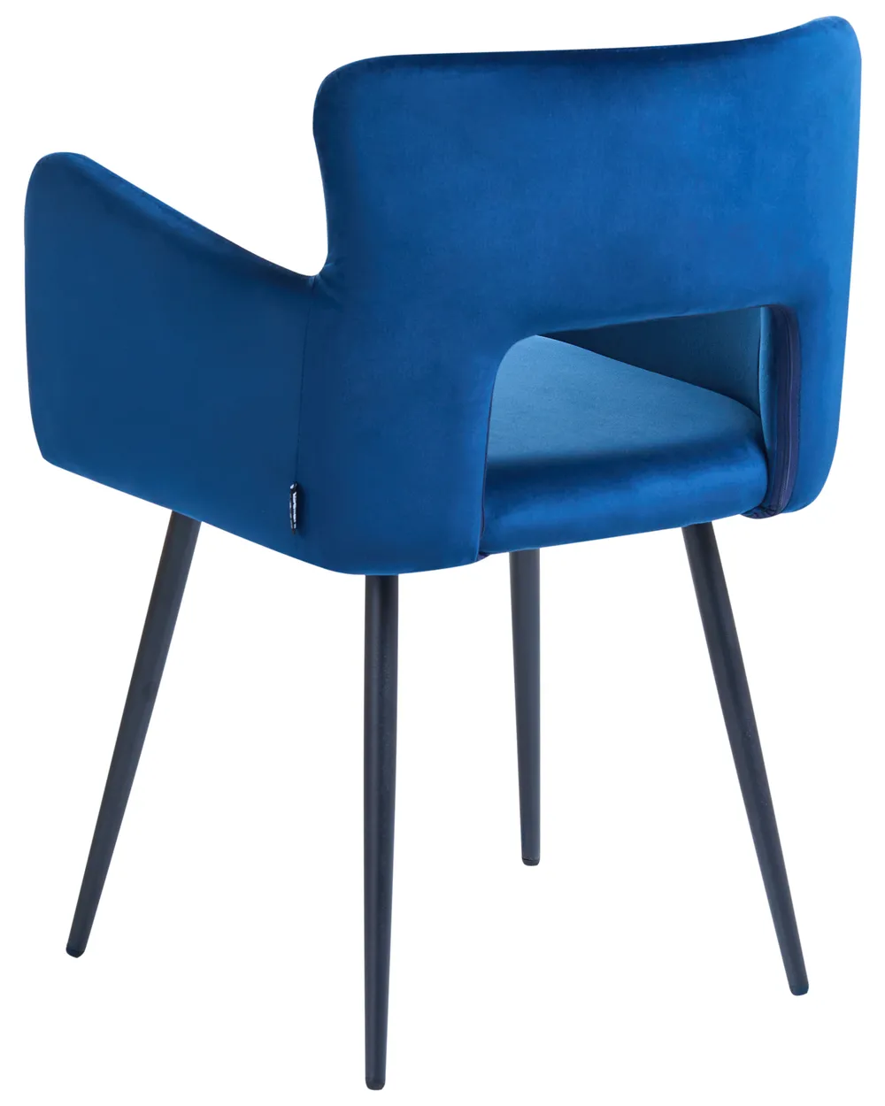 Set of 2 Dining Chairs SANILAC Velvet Navy Blue_1051710