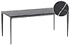 Garden Dining Table SOVARETO 180 cm 90 cm Marble Effect Black Marble