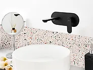 Wall Mounted Basin Mixer Tap CHAPALA Brass Black_1184776