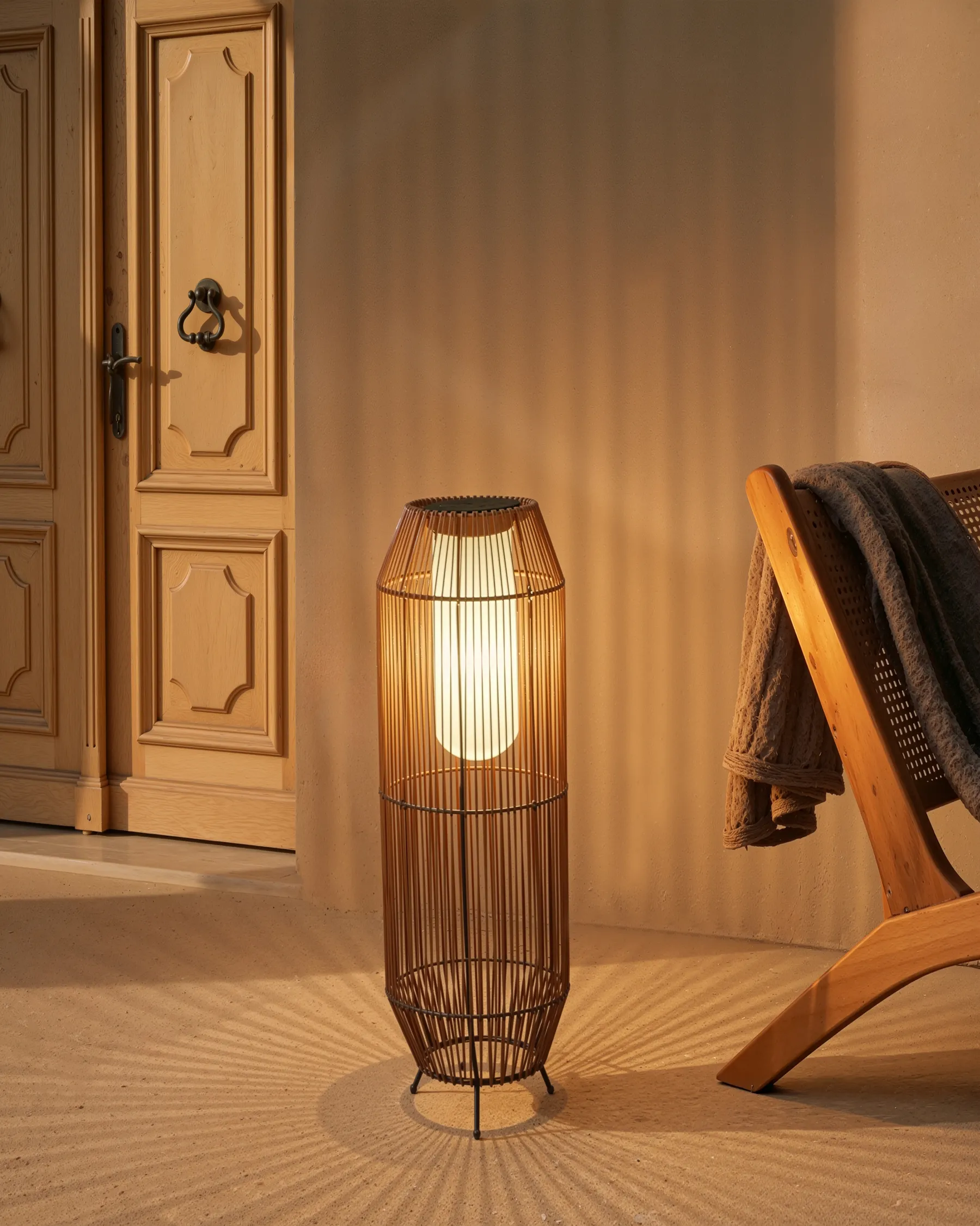 Solar Powered Lantern DONGWE 70 cm Natural_1042959